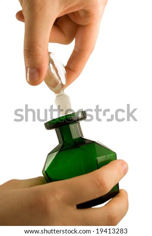 Perfume in hands