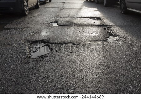 A hole in the road
