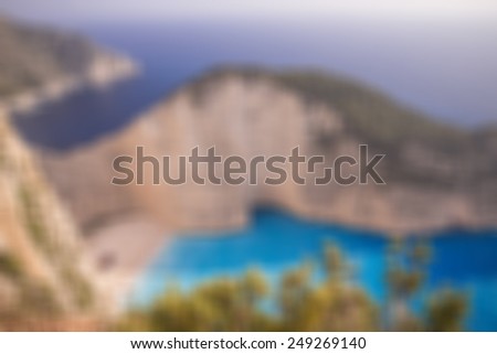 Blurred Navagio Bay, Background