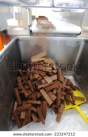 Sofia, Bulgaria - June 26, 2014: Nestle Bulgaria is putting in production a new production line designed for Kit-Kat bars.
