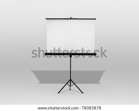 blank projector screen