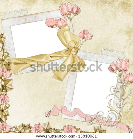 Pastel page frame for photo