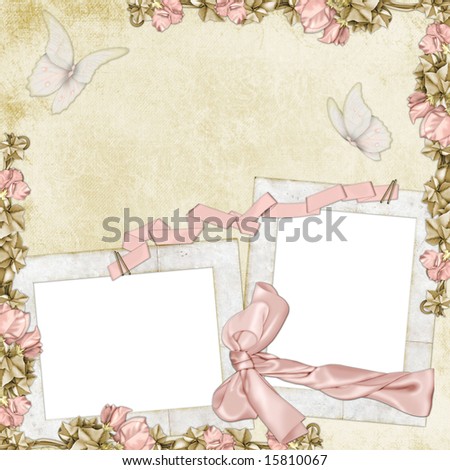 Pastel page frame for photo