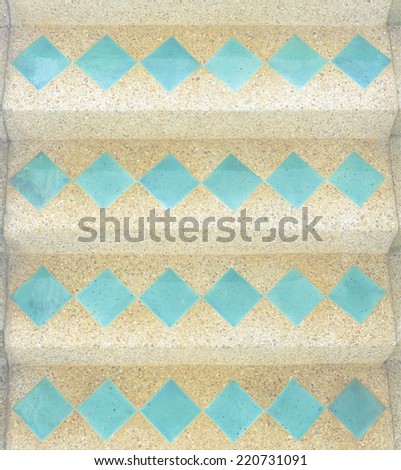 Stone and tiles stair