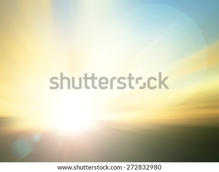 Abstract blurred beautiful sunset or sunrise background. World Environment Day concept. Ecology concept,