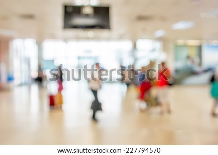 Blurred waiting zone in airport,use as background.