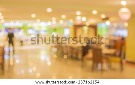 image of Bokeh at  large restaurant .