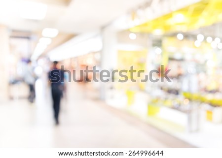 image of Motion Blurred People in the Shopping Mall.