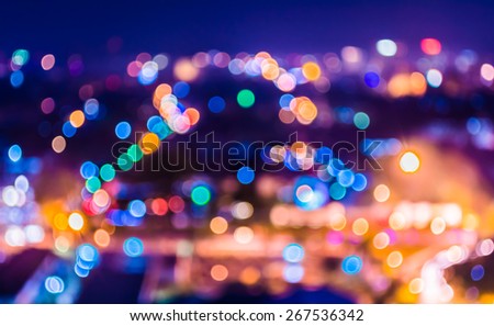 blur lights from Chiang Mai, Thailand for background usage.