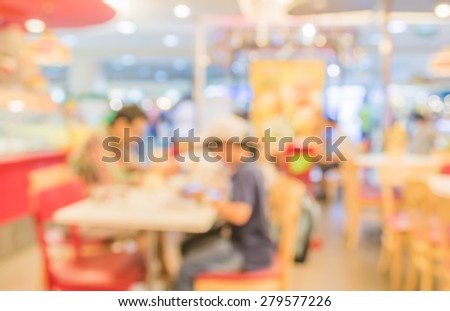 blurred image of Coffee shop blur background with bokeh.