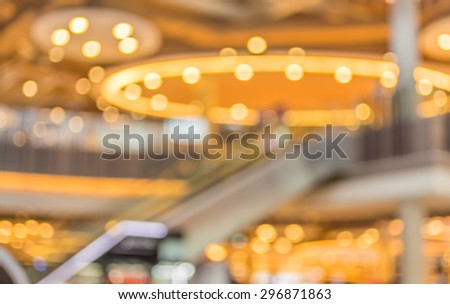 blur image of people in mall for background usage .