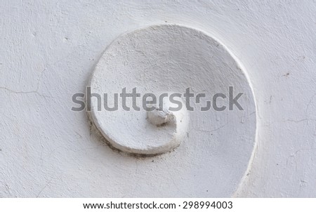 image of white stucco in Thailand  temple wall for background usage.