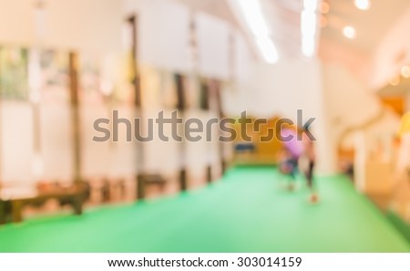 image of blur people in exhibition at the museum, for background usage .