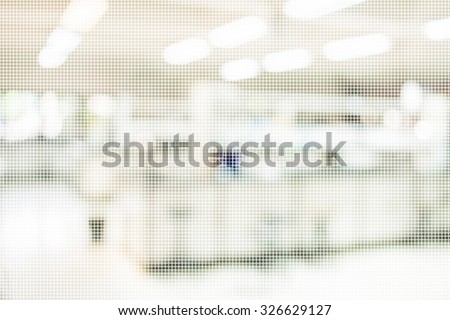 blur image of old laboratory for background usage.(dot Pattern Pixelation effect image)