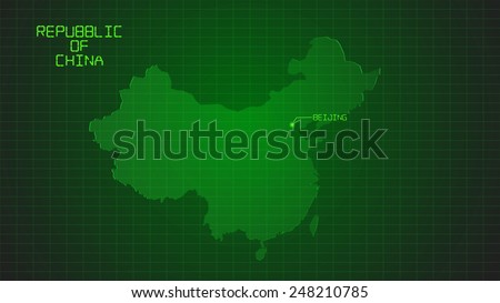 china modern digital map