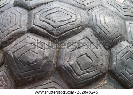Tortoise shell is made from cement for background