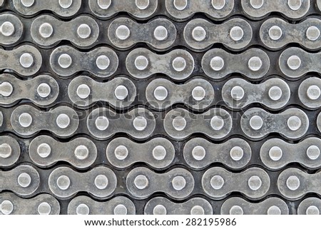 texture of roller chains use for background