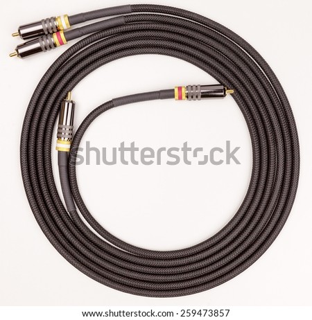 Group audio / video cables with gold-plated connectors
