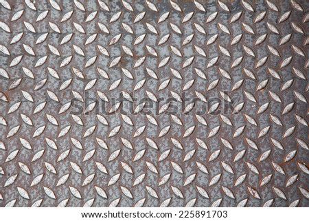 Diamond plate, checker plate is a type of lightweight metal stock with a regular pattern of raised diamonds or lines on one side for sidewalk anti-slip.