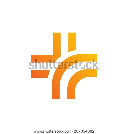 Medical logo design template icon with cross Vector color sign with plus symbol Medical logo design template icon with cross Vector color sign with plus symbol