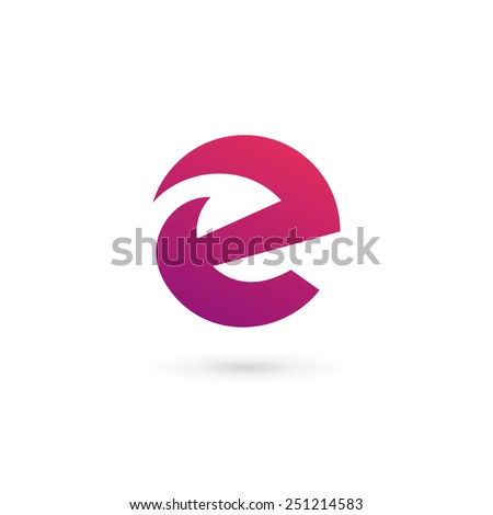 Letter E Logo Icon Design Template Elements Stock Vector Illustration ...