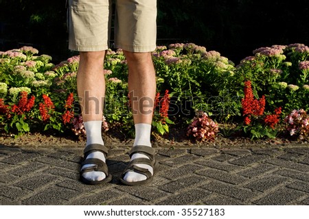 Not so sexy! White socks in sandals