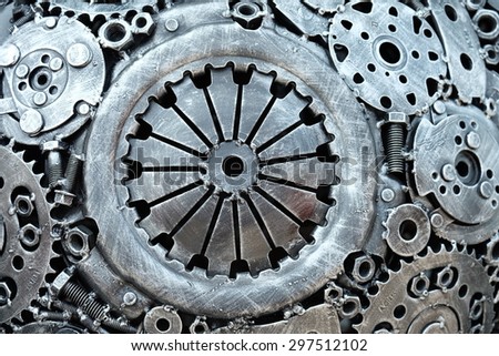 mechanical gears join together, abstract join gears