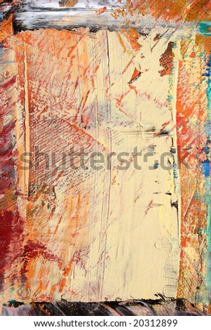 Colorful painted canvas as background. Art is created and painted by photographer.