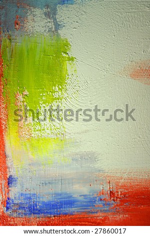 Painted canvas as background. Art is created and painted by photographer.
