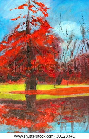nature painting as background