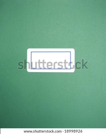 High resolution scan of a green folder used to organize papers and documents