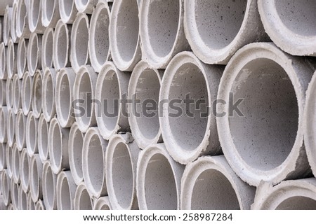 Pattern of pipe of cement for building trade