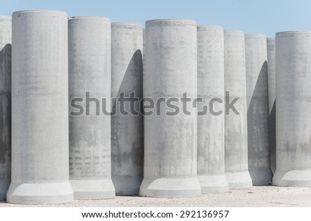 Pipe of cement for the building trade