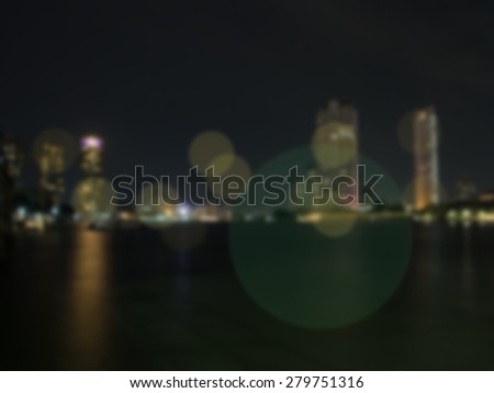Blurred city background with boken. blur backgrounds concept