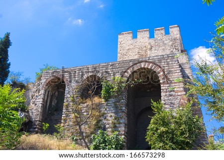 Ancient Byzantine City Walls of Istanbul, Turkey