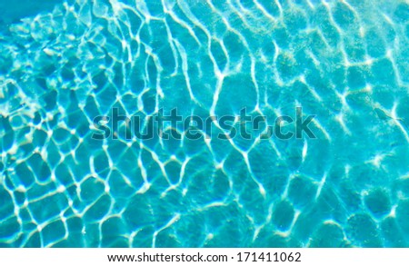 Blue and transparent sea water texture pattern