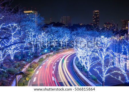 Winter Illumination in Tokyo near Roppongi Hills