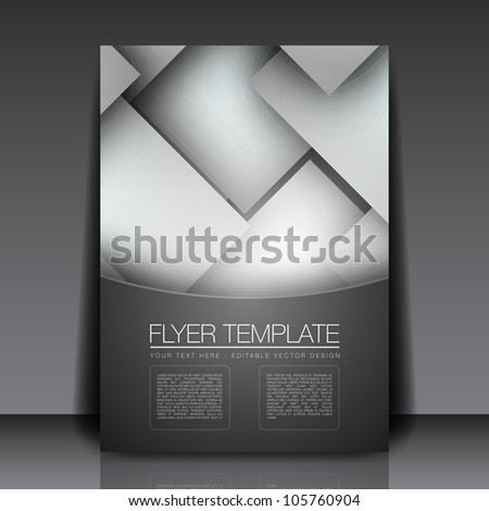 Blank Bright Squares - Flyer Template Vector Design - stock vector