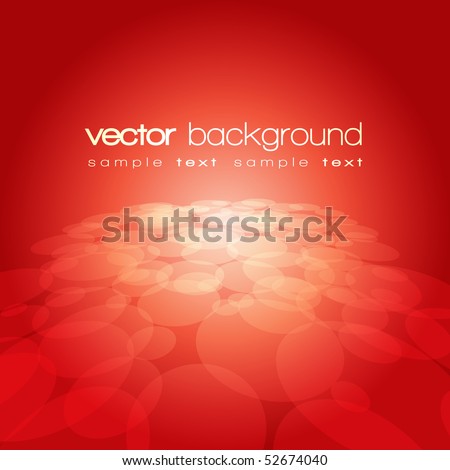 Vector 3D circle on the red background with text