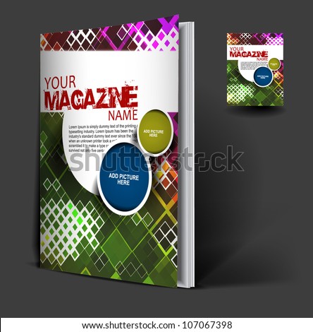 Logo Design Presentation on Presentation Of Magazine Cover Design Template   Vector Illustration