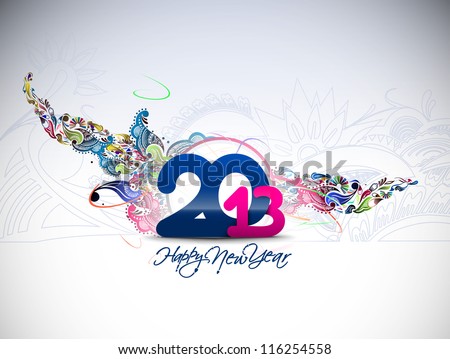 new year 2013 in white background Vector illustration new year 2013 in white background Vector illustration