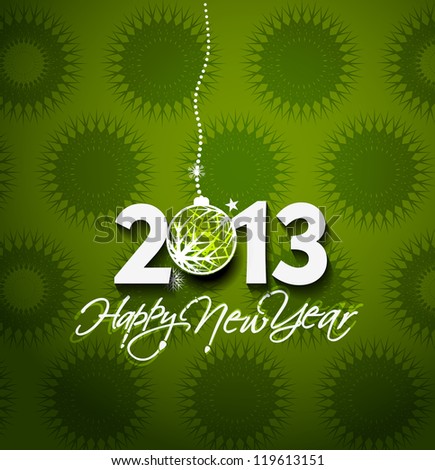 Happy new year 2013 celebration greeting card design Happy new year 2013 celebration greeting card design
