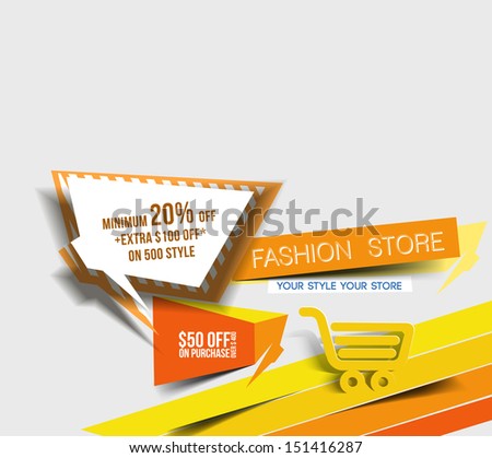 Abstract Vector Discount Banner Design template Abstract Vector Discount Banner Design template