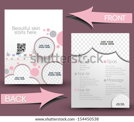 Beauty Care & Salon Front & Back Flyer Template