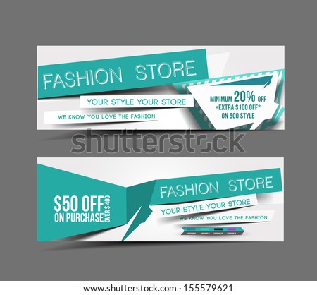 Fashion Store Web Banner Header Layout Template Fashion Store Web Banner Header Layout Template