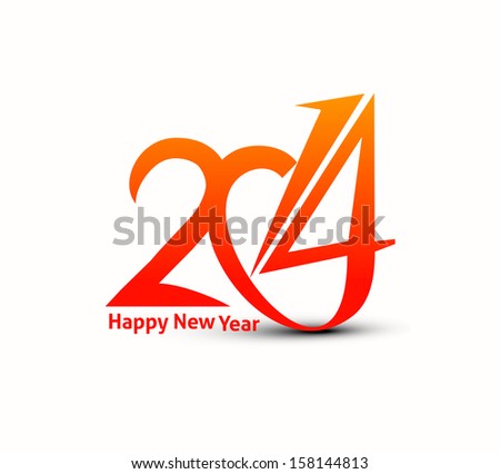 Happy new year 2014 Text Design Happy new year 2014 Text Design