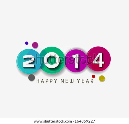 Happy New Year 2014 Text Design Happy New Year 2014 Text Design