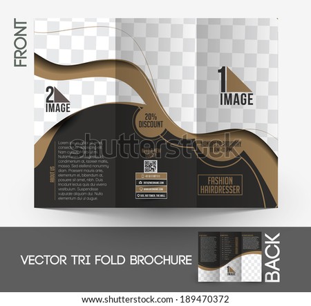 Fashion Hairdresser Tri-Fold Mock up & Brochure Design Fashion Hairdresser Tri-Fold Mock up & Brochure Design