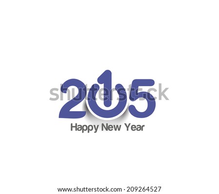Happy new year 2015 Text Design Happy new year 2015 Text Design