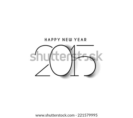 Happy new year 2015 Text Design Happy new year 2015 Text Design